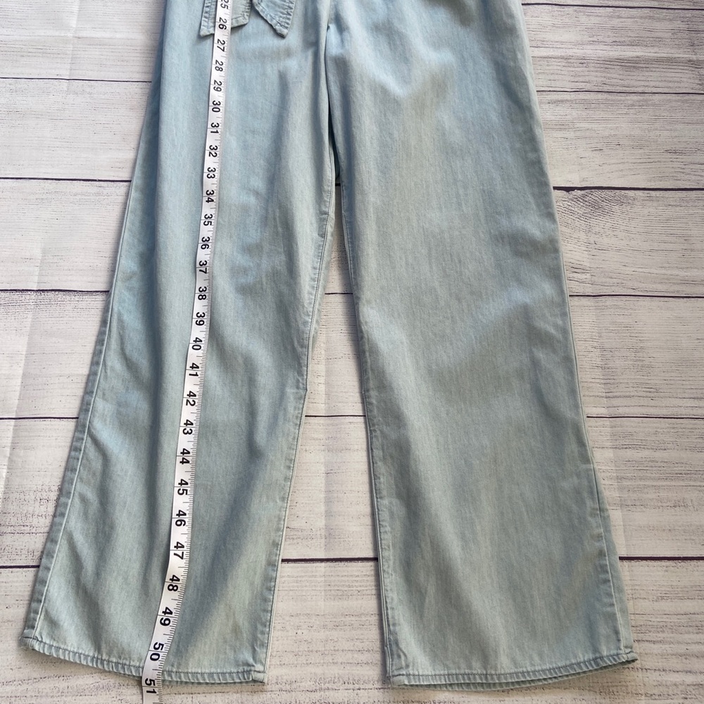 EXPRESS Linen-Blend Cross Back Culotte Jumpsuit - Picture 8 of 16